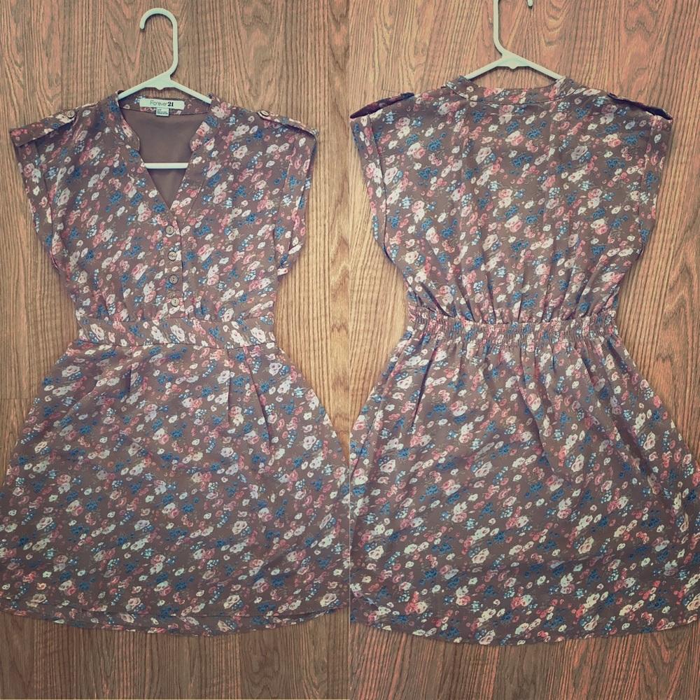 F21 Floral/Brown Dress